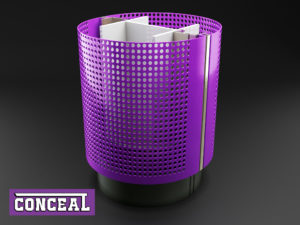 conceal aluminium bespoke perforated column casing cut through