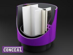 conceal aluminium round column casing cut through